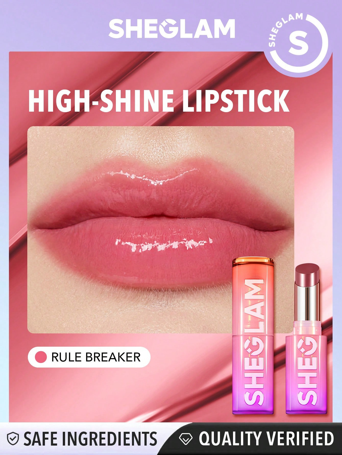 SHEGLAM Mirror Kiss High-Shine Lipstick-Rule Breaker - 29925990