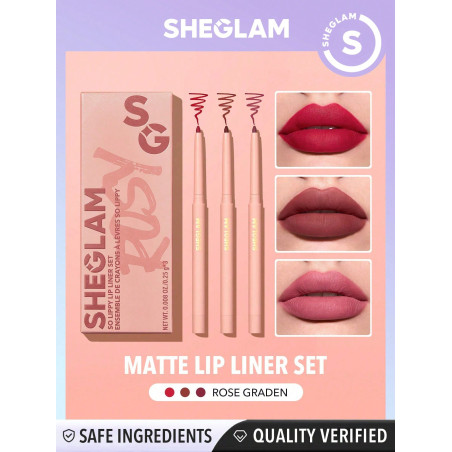 SHEGLAM Set de crayons à lèvres So Lippy - Rose Graden - 13909056