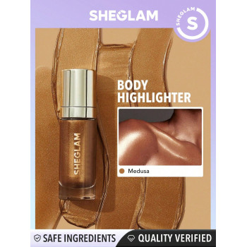 SHEGLAM Sunkissed Body Highlighter - Surligneur Liquide Medusa, Brillance Liquide Longue Tenue Pour Éclaircir Et Illuminer Le Corps - 1230503