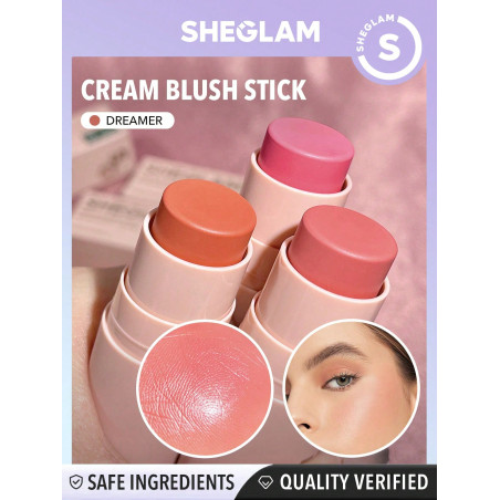 SHEGLAM Pinceau Snatch 'n' Blush - Fard À Joues En Crème "dreamer" Étanche, Haute Pigmentation, Non-fading, Non-gras, Durable, Maquillage De Beauté Pour Femmes Brillant - 3020154