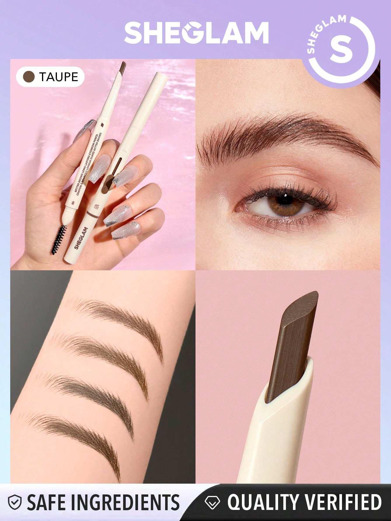 SHEGLAM Crayon à sourcils longue durée Better Brows-Taupe - 29709586