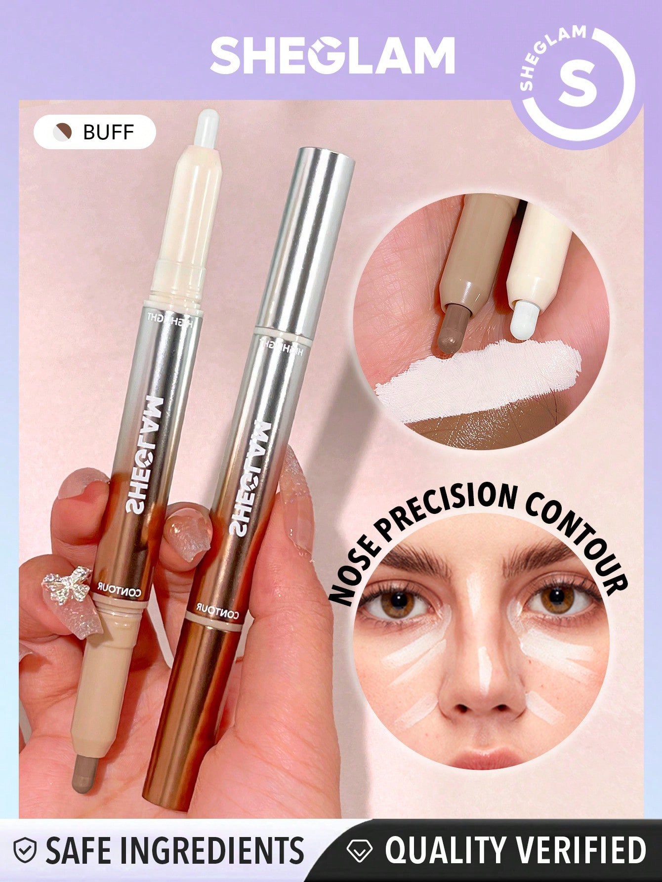 SHEGLAM Stylo contour et highlight pour le nez 2 en 1 Fine Line-Buff - 30529275