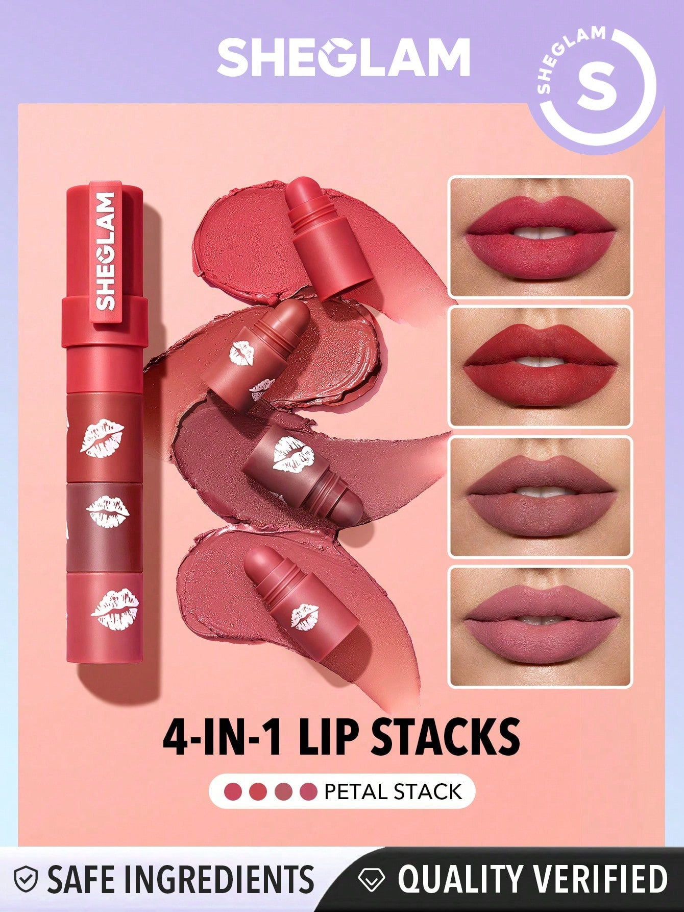 SHEGLAM Mega Lip Stacks-Petal Stack - 18366711