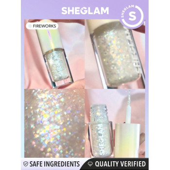 SHEGLAM Doublure De Brillance De Fête - Gel Fard À Paupières À Paillettes De Feux D'artifice Couleur De Mode Uniformément Pigmenté, Doublure De Brillance À Paillettes Pour Les Yeux Pour La Fête De L'hiver Du Vendredi Noir - 22962387