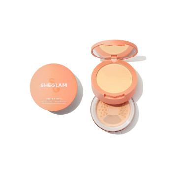 SHEGLAM Duo Poudre De Fixation De Visage Et De Sous Les Yeux Toasté Aux Amandes 2 En 1 Éclaircissant La Poudre De Fixation Libre Mate Sans Pore Imperméable À L'eau Maquillage De Visage De Poudre D'hiver Noire - 2960271