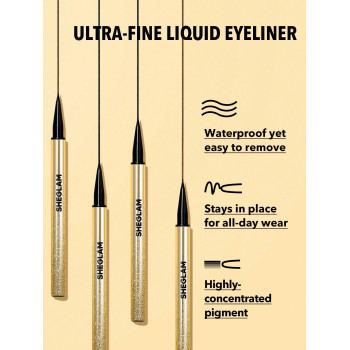 SHEGLAM Eyeliner Liquide Waterproof Line & Define - Brown, Longue Tenue, Crayon Eyeliner Mat Anti-transpiration Et Non-effaçable, Maquillage De Yeux Professionnel - 821593