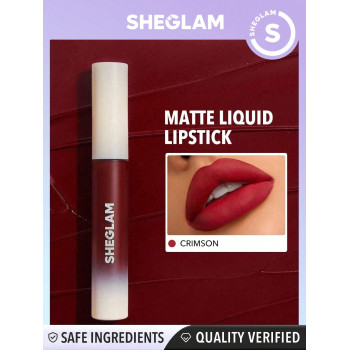 SHEGLAM Matte Allure Rouge À Lèvres Liquide - Crimson À Haute Pigmentation Et Longue Tenue, Nourrissant À L'huile De Tournesol, Réduisant Les Fines Lignes Des Lèvres, Soin Des Lèvres, Maquillage Des Lèvres - 1306506