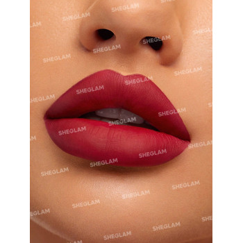 SHEGLAM Matte Allure Rouge À Lèvres Liquide - Crimson À Haute Pigmentation Et Longue Tenue, Nourrissant À L'huile De Tournesol, Réduisant Les Fines Lignes Des Lèvres, Soin Des Lèvres, Maquillage Des Lèvres - 1306506