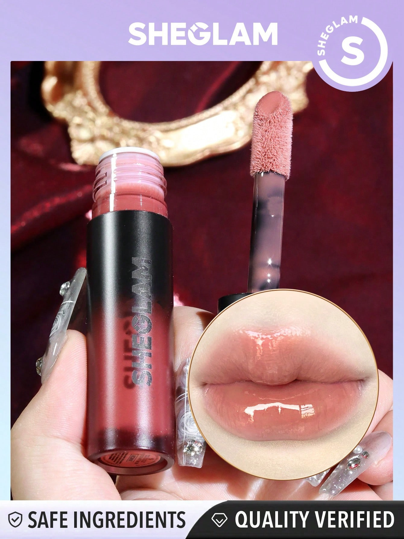 SHEGLAM Gloss à lèvres nourrissant Ember Rose Immortal Love-Amor - 27919512