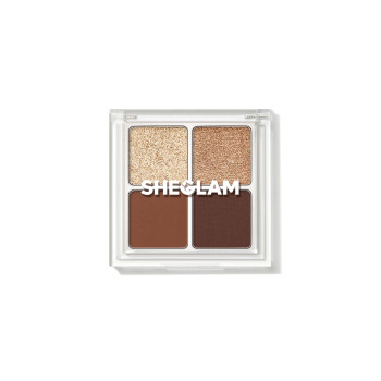 SHEGLAM Cosmic Crystal Eyeshadow Quad-higher Self 4-clolor Matte Glitter Palette De Fard À Paupières Or Bronze Chocolat Noir De Haute Brillance Longue Durée Ultra Pigmenté Lisse Fard À Paupières Facile À Estomper - 2960832