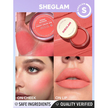 SHEGLAM Effronté Couleur 6 Nuances Multi-Usage Blush Crème Crème À Lèvres Mat Haut Pigmenté Naturel Blush Poudre Maquillage Du Visage - 16925094