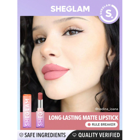 SHEGLAM Rouge À Lèvres Mat Longue Durée Dynamatte Boom-Rule Breaker 20 Couleurs Rouge À Lèvres Imperméable Mat Crémeux Incroyable Rouge À Lèvres Anti-Adhésif Anti-Transfert - 13209919