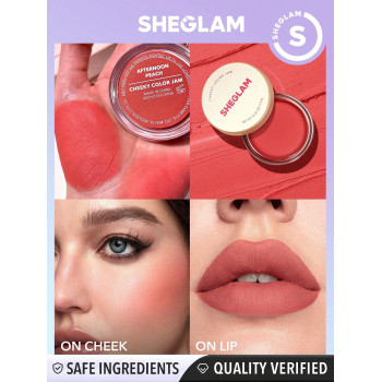 SHEGLAM Effronté Couleur Pêche 6 Nuances Multi-Usage Blush Crème Crème À Lèvres Mat Haut Pigmenté Naturel Blush Poudre Maquillage Du Visage - 16925102