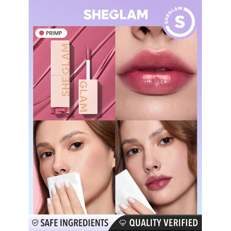 SHEGLAM Teinte Pour Les Lèvres Take A Hint-primp, Brillant À Lèvres Longue Durée À Changement De Couleur, Finition Ultra Brillante, Non Collant Et Hydratant Pour Les Lèvres Sèches, Qui Tache Les Lèvres Toute La Journée - 3680276