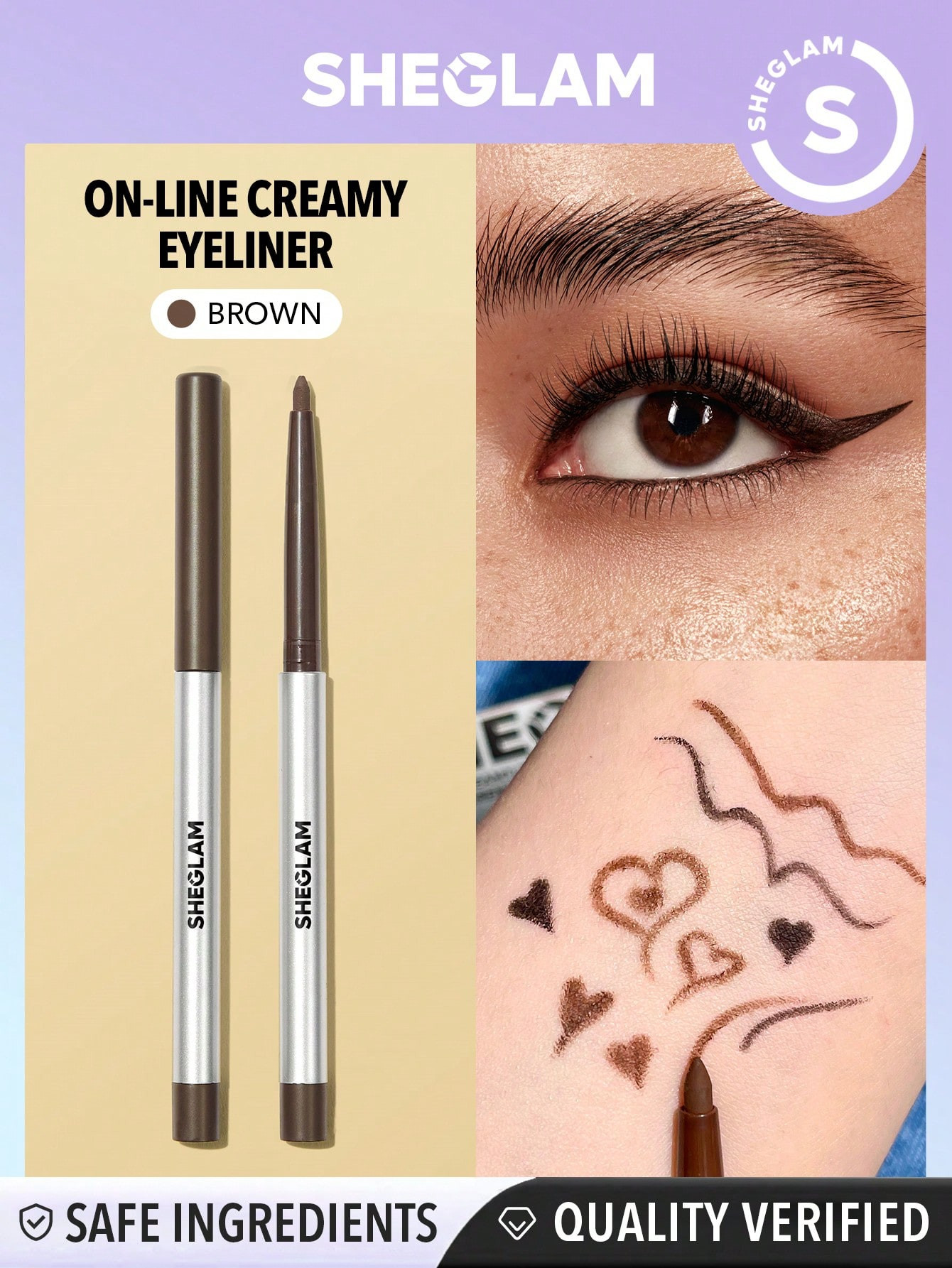 SHEGLAM Eyeliner crème On-Line-Brun - 1237242