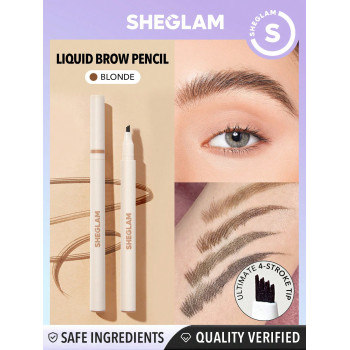 SHEGLAM Crayon À Sourcils Liquide Feather Better-blonde Longue Durée, Imperméable À L'eau, Naturel Complet Eyebrow Makeup - 2641162