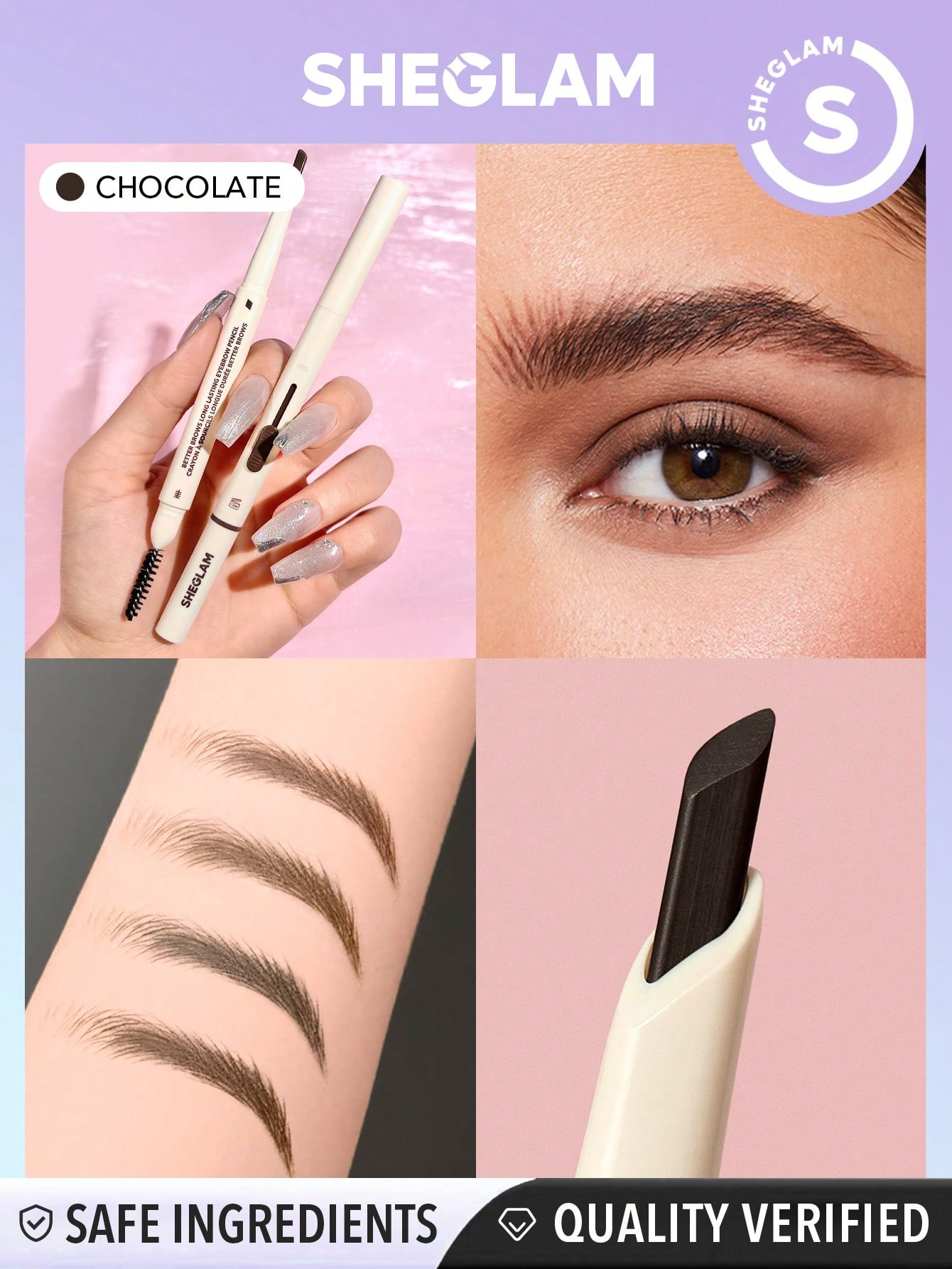 SHEGLAM Crayon à sourcils longue durée Better Brows-Chocolate - 29714575