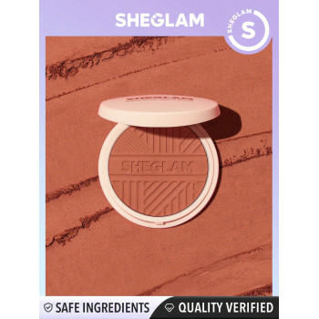 SHEGLAM Blush Mat Divine Flush-good Vibes Avec Poudre À Joues Hautement Pigmentée, Non Estompable, Longue Tenue, Légère, Naturelle Et Scintillante Pour Le Maquillage Du Visage - 1469398