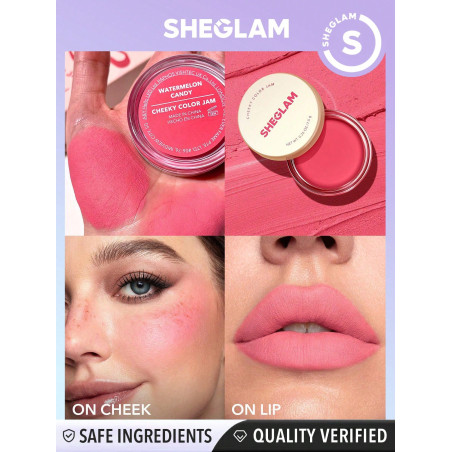 SHEGLAM Effronté Couleur Bonbons 6 Nuances Multi-Usage Blush Crème Crème À Lèvres Mat Haut Pigmenté Naturel Blush Poudre Maquillage Du Visage - 16925101