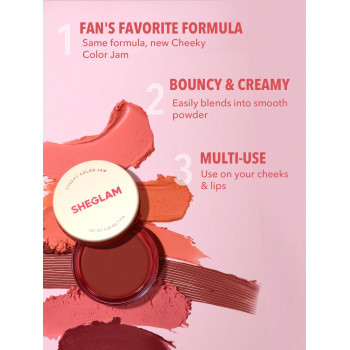 SHEGLAM Effronté Couleur Bonbons 6 Nuances Multi-Usage Blush Crème Crème À Lèvres Mat Haut Pigmenté Naturel Blush Poudre Maquillage Du Visage - 16925101