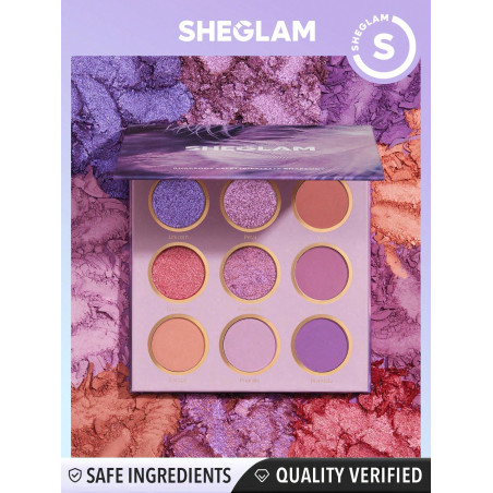 SHEGLAM Palette D'ombres À Paupières Rhapsody, 9 Couleurs Brillantes Et Mates, Reflets Métalliques, Satin Uniformément Pigmenté, Fard À Paupières Crème Facile À Estomper Et Lisse - 1185818