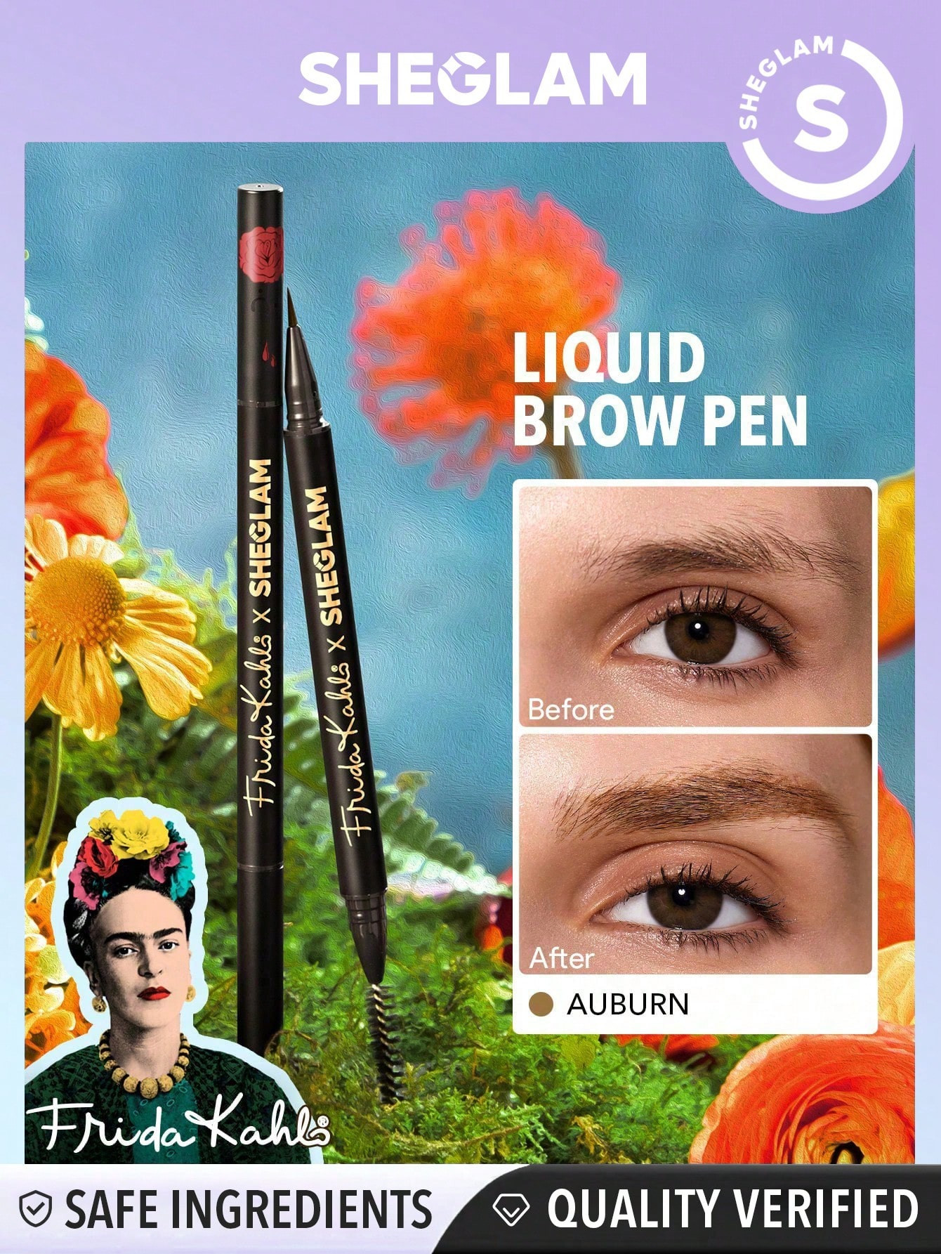SHEGLAM Stylo à sourcils liquide X Frida Kahlo Brow Icon - Auburn - 13674241