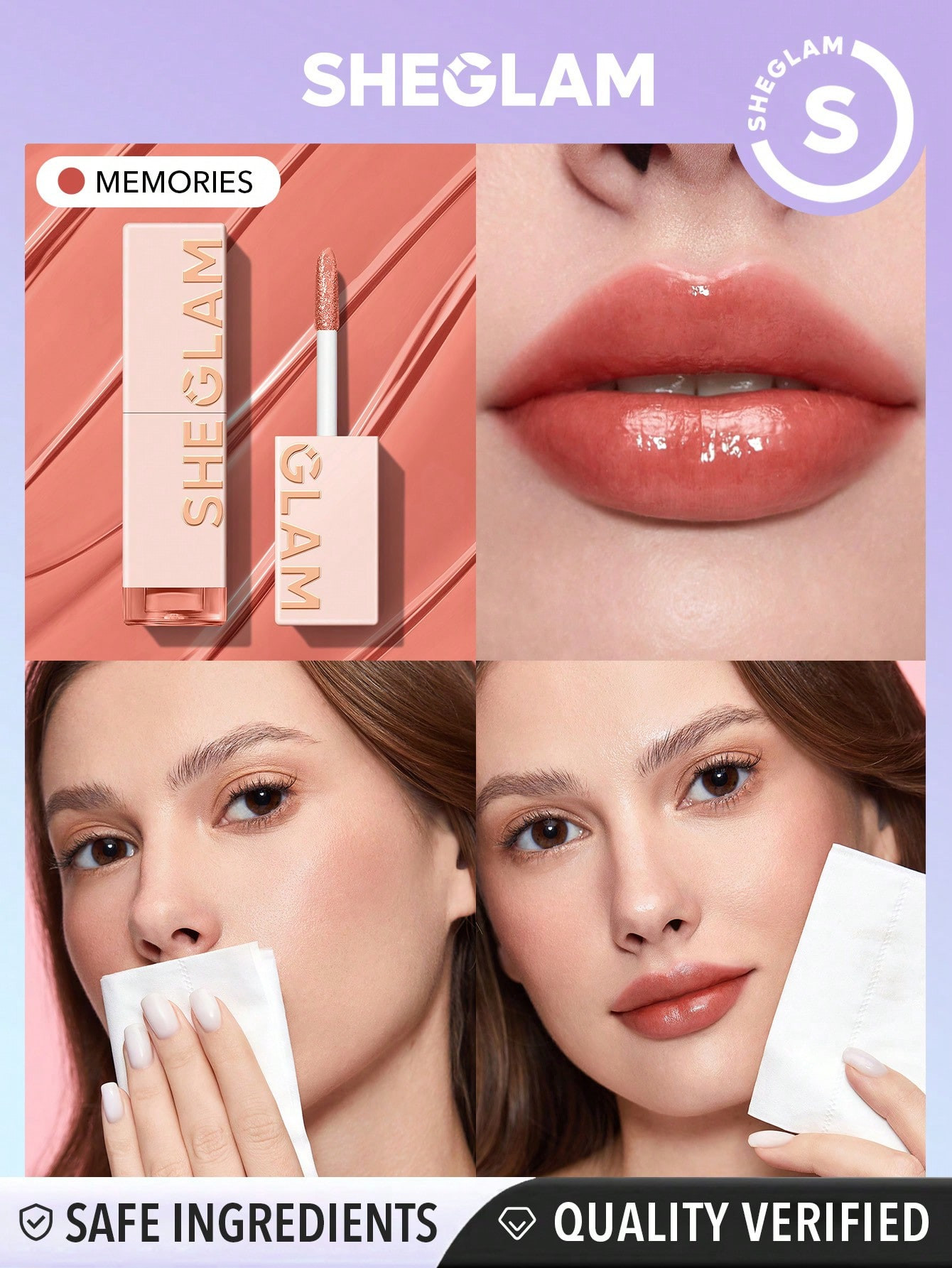 SHEGLAM Lip Tint Take A Hint-memories Gloss À Lèvres Longue Tenue À Changement De Couleur Avec Une Finition Brillante Élevée, Tache Hydratante Pour Les Lèvres Sèches, Non Collante Et Durable Toute La Journée - 3680226