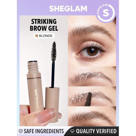 SHEGLAM Gel Pour Sourcils Frappant - Crème Pour Sourcils Imperméable Blonde À Longue Durée, Avec Forte Pigmentation, Faisant Forme Et Remplissant Avec Petit Pinceau. - 1469543