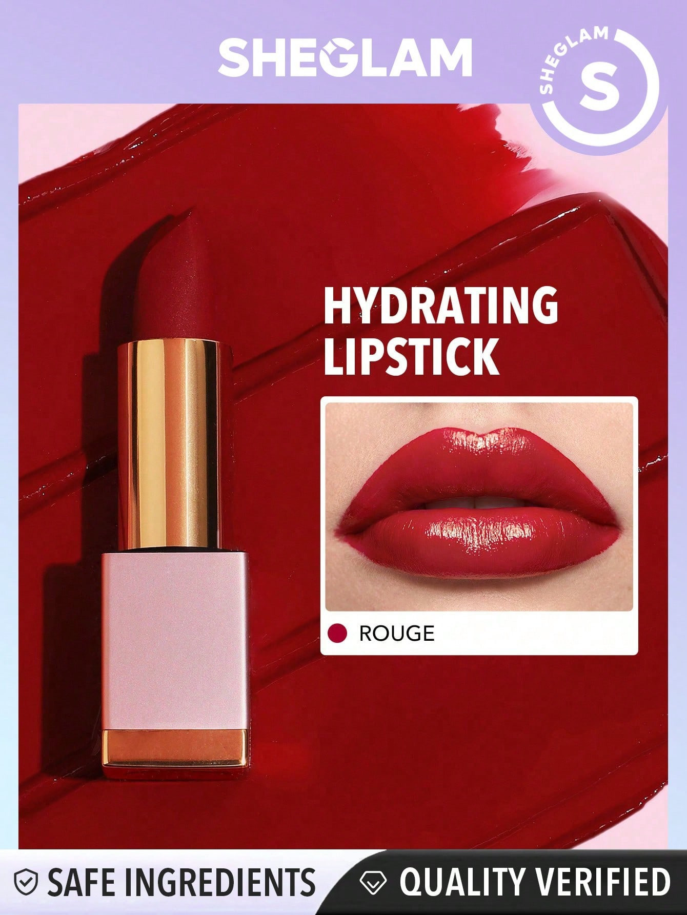 SHEGLAM Rouge À Lèvres Creme Allure - Rouge À Lèvres Hydratant 8 Couleurs, Éclat Pour Les Lèvres, Essence Nourrissante, Soin Hydratant Pour Les Lèvres - 1258075