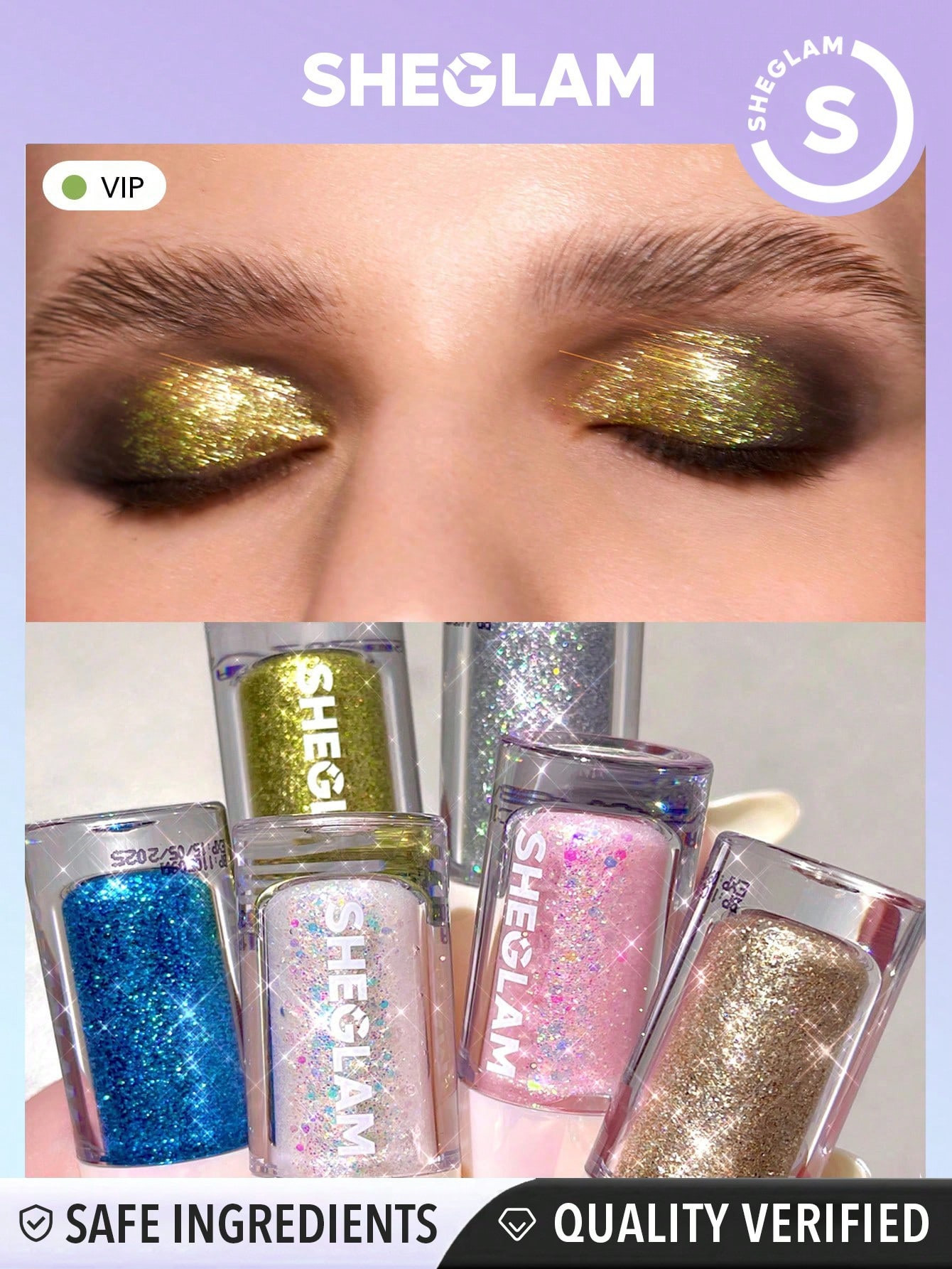 SHEGLAM Party Glitter Liner-vip Gel Pour Ombres À Paupières Liquides Vert À Haute Brillance À Tenue Longue Fortement Pigmenté Y2k En Vert - 11860415