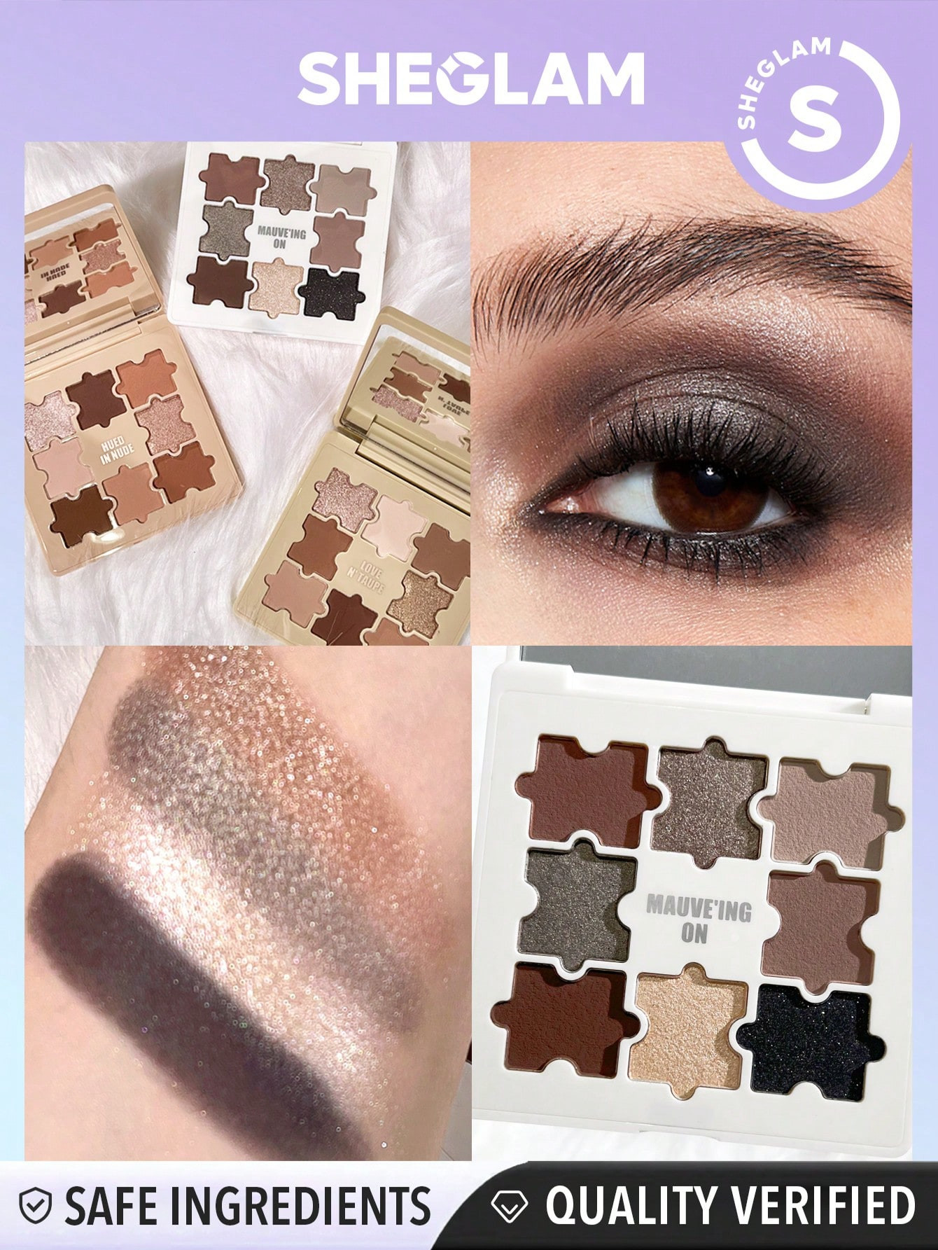 SHEGLAM Palette d'ombres à paupières Jazy Jigsaw-Mauve'ing On - 22281844