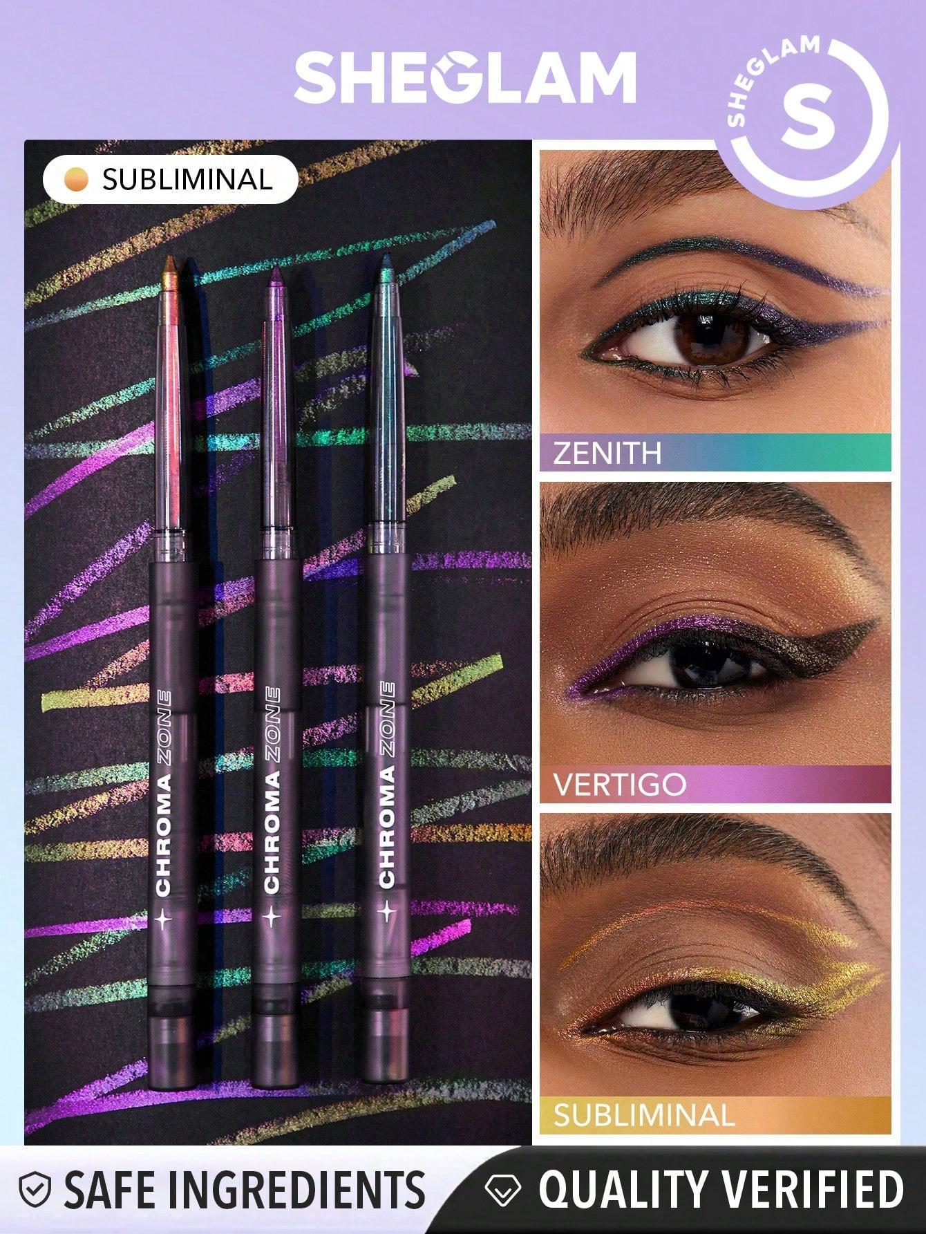 SHEGLAM Chroma Zone Eye-liner gel Multichrome-Subliminal - 5211707