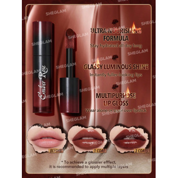 SHEGLAM Gloss à lèvres nourrissant Ember Rose Immortal Love-Treasure - 27940268