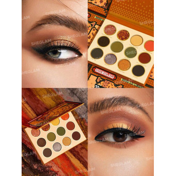 SHEGLAM Palette Ombre À Paupières Viva La Leopard 12 Couleurs, Palette D'ombres À Paupières Mates Et Brillantes, Couleur Audacieuse - Rose, Bleu, Orange, Longue Tenue, Pas De Bavure, Hautement Pigmentée, Ombre À Paupières Douce Et Lisse - 2652583