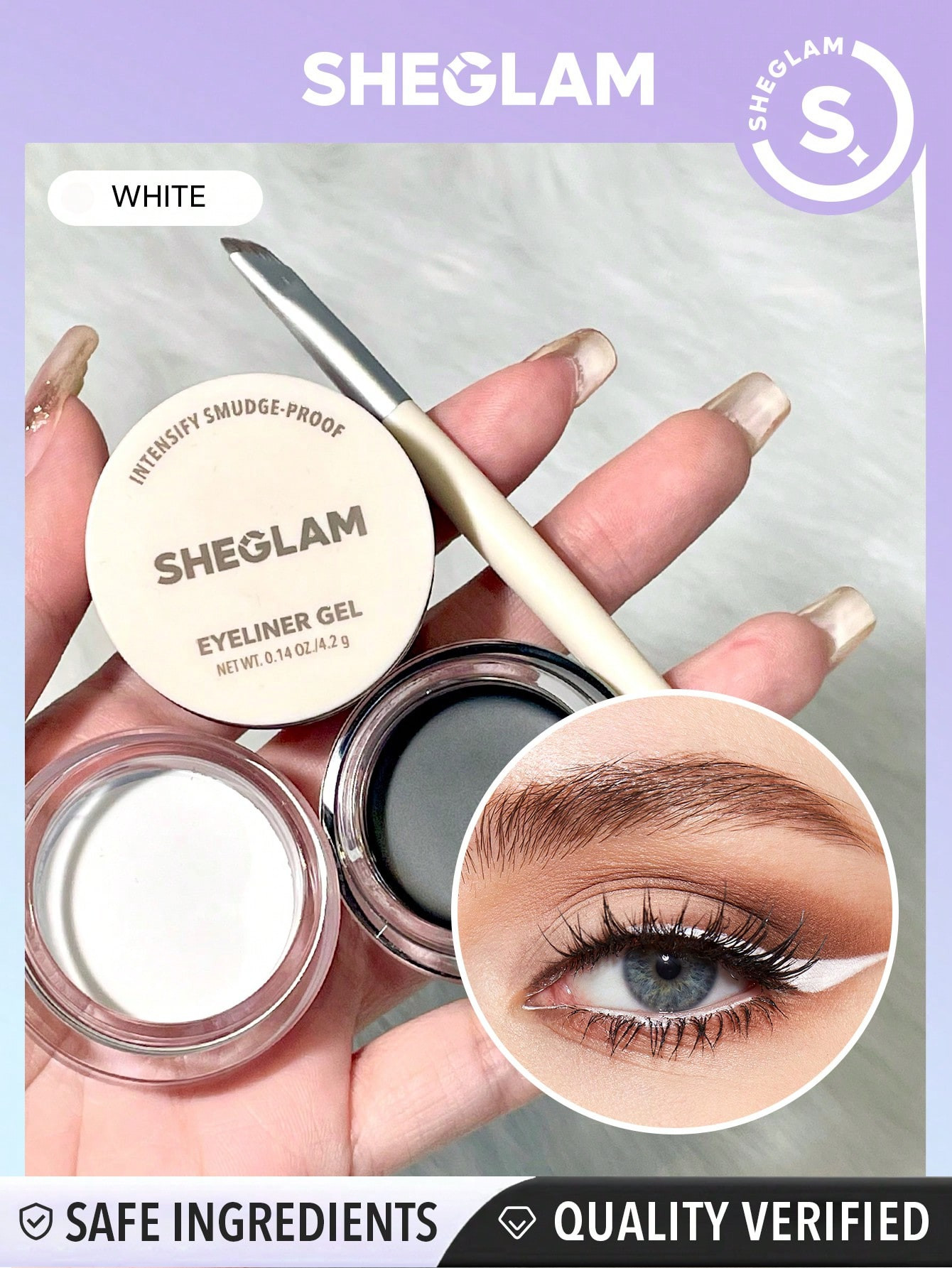 SHEGLAM Intensifier Le Gel Eye-Liner Anti-Taches-White - 25540367