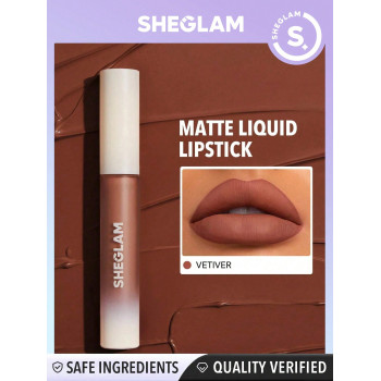 SHEGLAM Rouge À Lèvres Liquide Mat Allure - Vetiver - Longue Tenue, Haute Pigmentation, Nourrissant À L'huile De Tournesol, Réduit Les Ridules Des Lèvres, Soins Des Lèvres, Maquillage Des Lèvres - 2369304