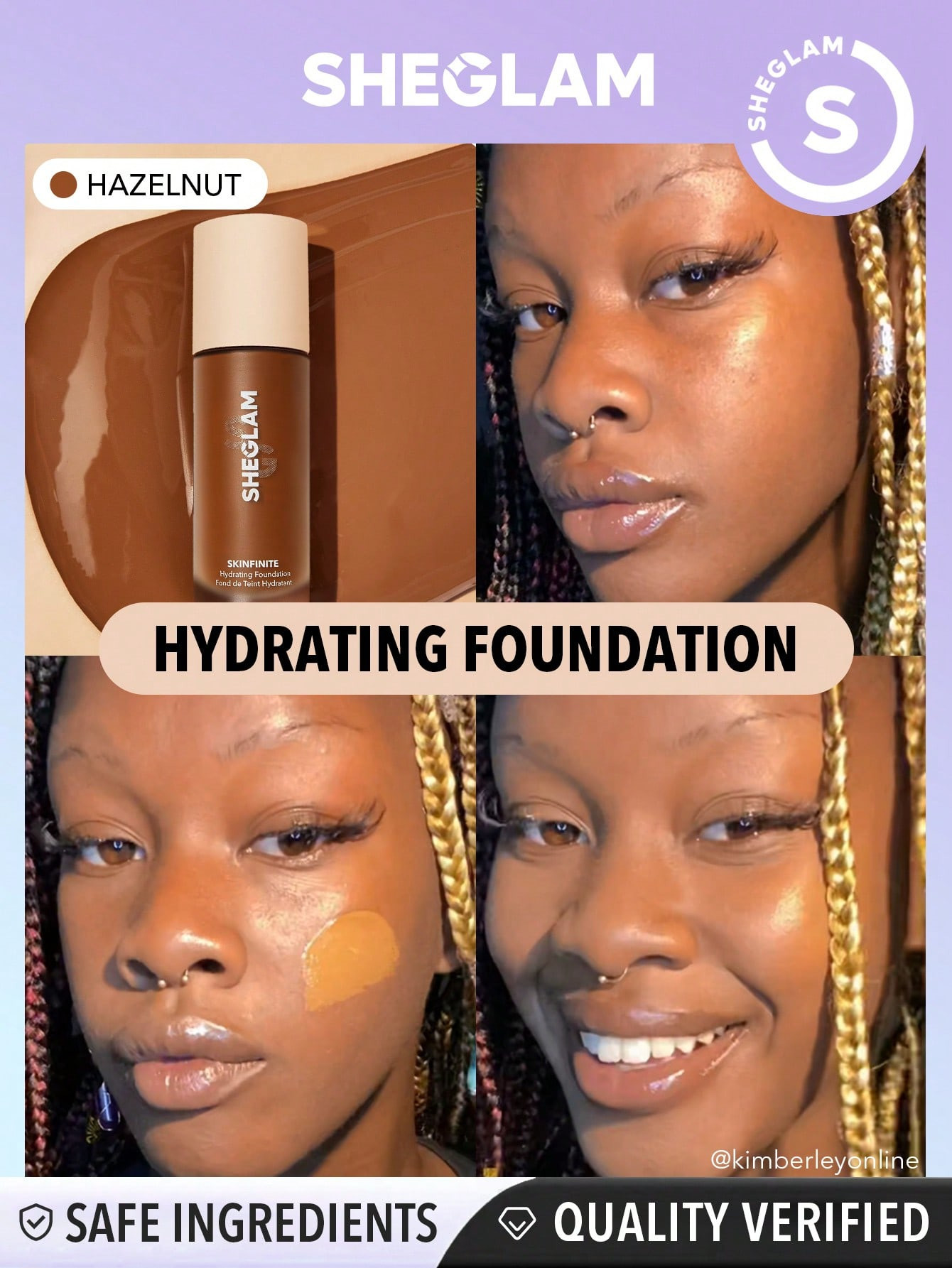 SHEGLAM Fond de teint Hydrating Skinfinite - Hazelnut - 3336172