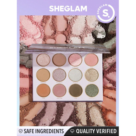 SHEGLAM Palette De Fards À Paupières Mauve-olous 12 Couleurs, Palette De Fards À Paupières Mats Et Chatoyants De Haute Brillance, Incroyablement Résistante Aux Taches, Uniformément Pigmentée, Professionnelle, Soyeusement Lisse, Facile À Porter. - 2170620