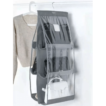 1 Pièce 6/8 Grilles Organisateurs De Sacs De Rangement D'espace, Organisateur De Sac À Main De Suspendu De Multicouche Pour Le Placard De Garde-robe, Le Support De Stockage De Sac - 28639944