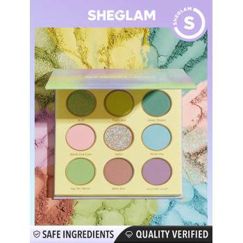 SHEGLAM Palette Tie Dye For 9-couleurs Ombre À Paupières Brillante Mate Métallique Scintillante De Couleur Brillante, Paillettes Ultra Pigmentées Faciles À Mélanger Pour Le Stylisme Y2k - 2410252