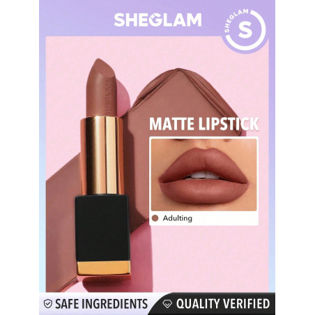 SHEGLAM Rouge À Lèvres Mat Allure-adulting 20 Couleurs Rouge À Lèvres Mat Longue Tenue Haute Pigmentation Rouge À Lèvres Velouté Et Doux - 2768456