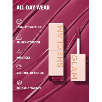 SHEGLAM Teinte À Lèvres Take A Hint - Gloss À Lèvres Durable Longue Tenue Au Fini Brillant, Changement De Couleur Et Allure Coquette Toute La Journée, Tache À Lèvres Hydratante Non Collante Pour Les Lèvres Sèches - 2065864