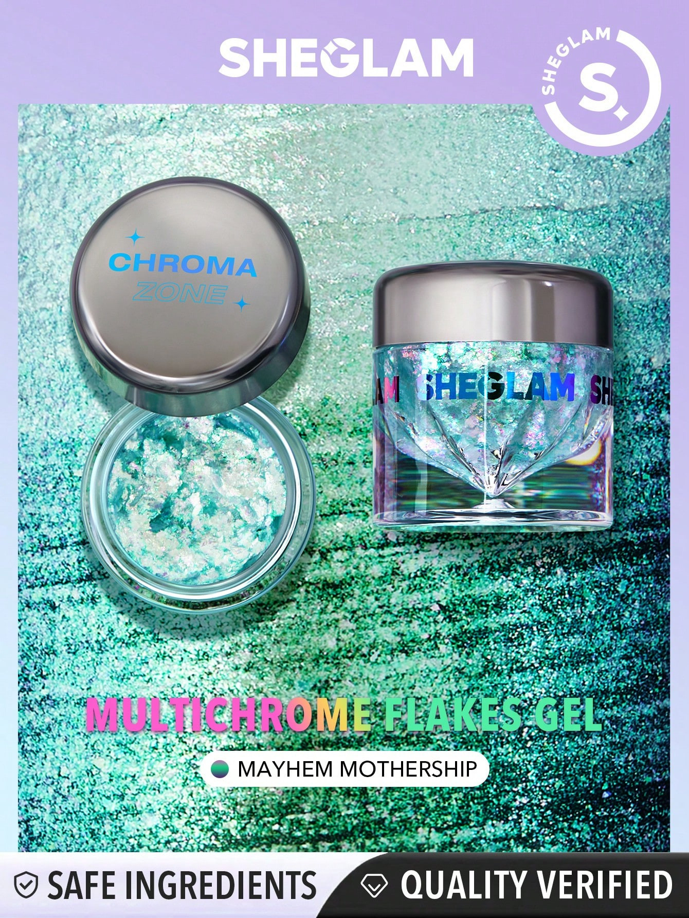 SHEGLAM Gel en flocons multichrome Chroma Zone-Mayhem Mothership - 26380658