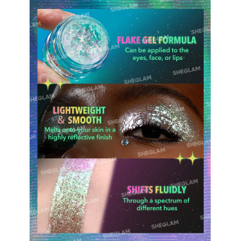 SHEGLAM Gel en flocons multichrome Chroma Zone-Mayhem Mothership - 26380658