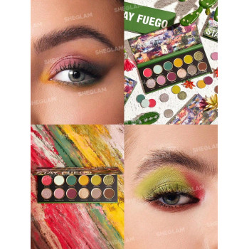 SHEGLAM Rester Fuego, Palette Du Mexique 12 Couleurs, Fard À Paupières Mat Et Métallique Chatoyant, Couleur Hautement Pigmentée Et Durable, Tenue Longue Durée Sans Bavure, Maquillage Des Yeux Cosmétiques - 3164855