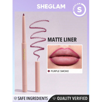 SHEGLAM Crayon Contour Des Lèvres So Lippy - Purple Smoke Crémeux Mat, Haute Pigmentation, Ne S'estompe Pas Facilement, Texture Soyeuse Mate Pour Le Maquillage Des Lèvres - 1196407