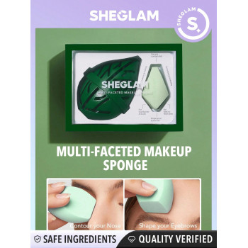 SHEGLAM Éponge À Maquillage Multifacette, Mélangeur Doux Pour Fond De Teint, Surligneur, Contour, Outil De Maquillage De Beauté À Séchage Rapide Black Friday - 2189070