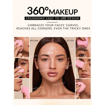 SHEGLAM Éponge À Maquillage Multifacette, Mélangeur Doux Pour Fond De Teint, Surligneur, Contour, Outil De Maquillage De Beauté À Séchage Rapide Black Friday - 2189070