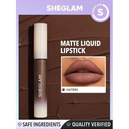 SHEGLAM Rouge À Lèvres Liquide Mat Allure -haters Longue Durée Hautement Pigmenté Rouge À Lèvres Nourrissant Huile De Tournesol Réduire Les Fines Lignes Des Lèvres Soin Des Lèvres Maquillage Des Lèvres - 1514063