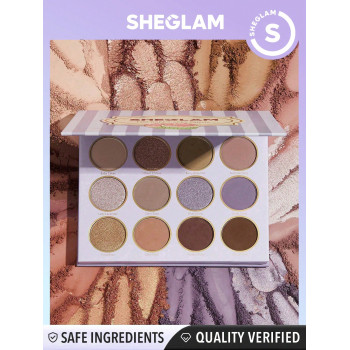 SHEGLAM Palette D'ombres À Paupières Mates Et Chatoyantes For Bake's Sake De 12 Couleurs, Couleur Naturelle Métallique, Fard À Paupières Ultra Pigmenté, Doux, Lisse Et Facile À Estomper - 2502130